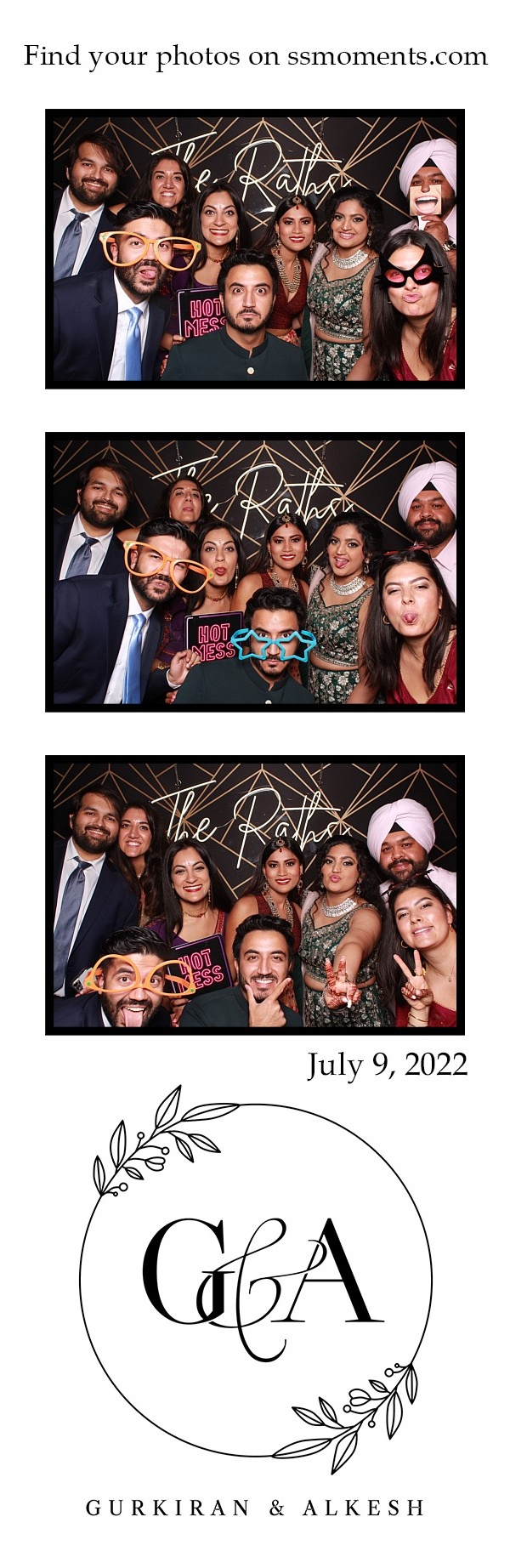 Matching Gurkiran and Alkesh wedding strip, July 9, 2022