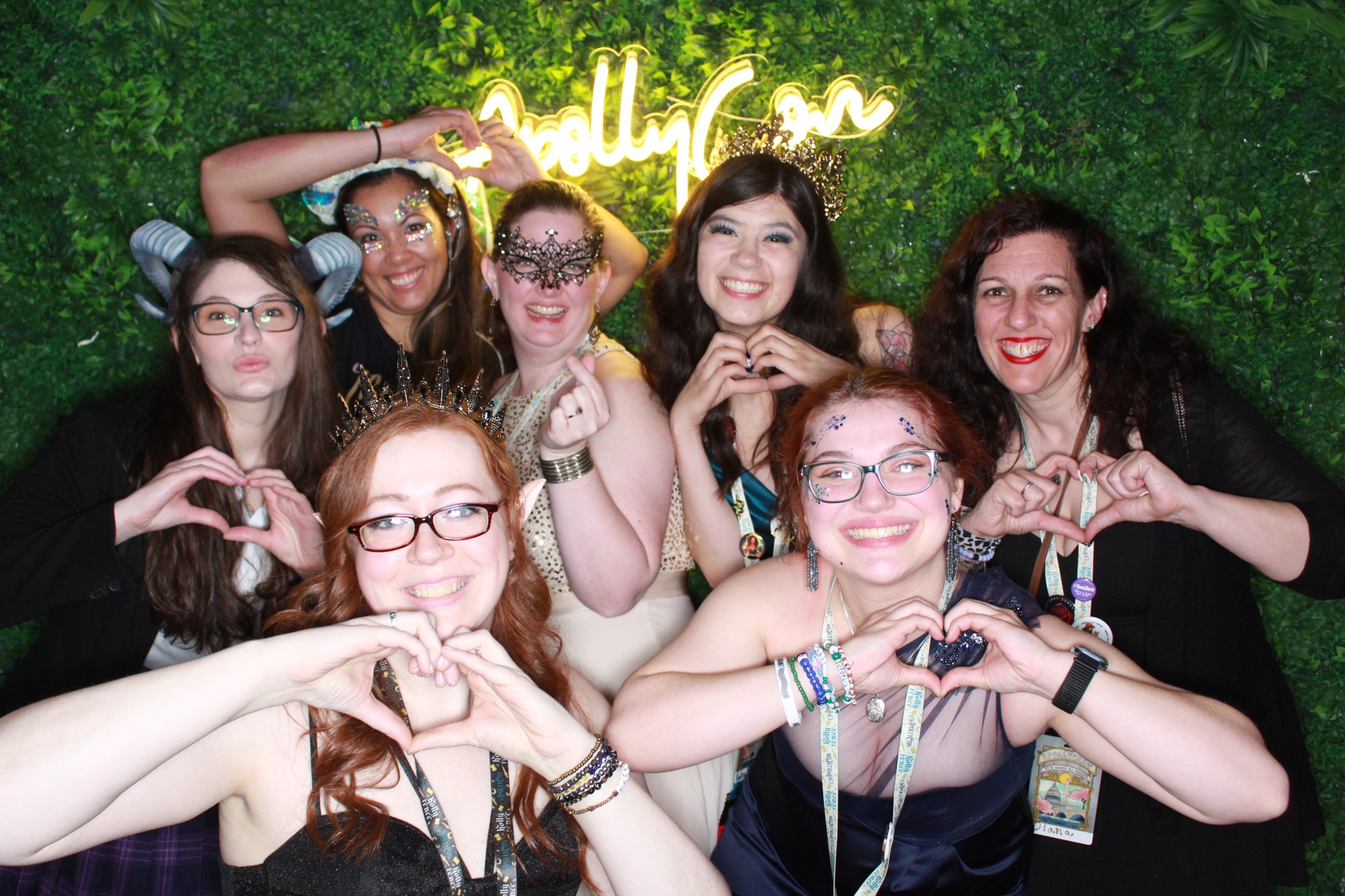 Friends posing together at ApollyCon
