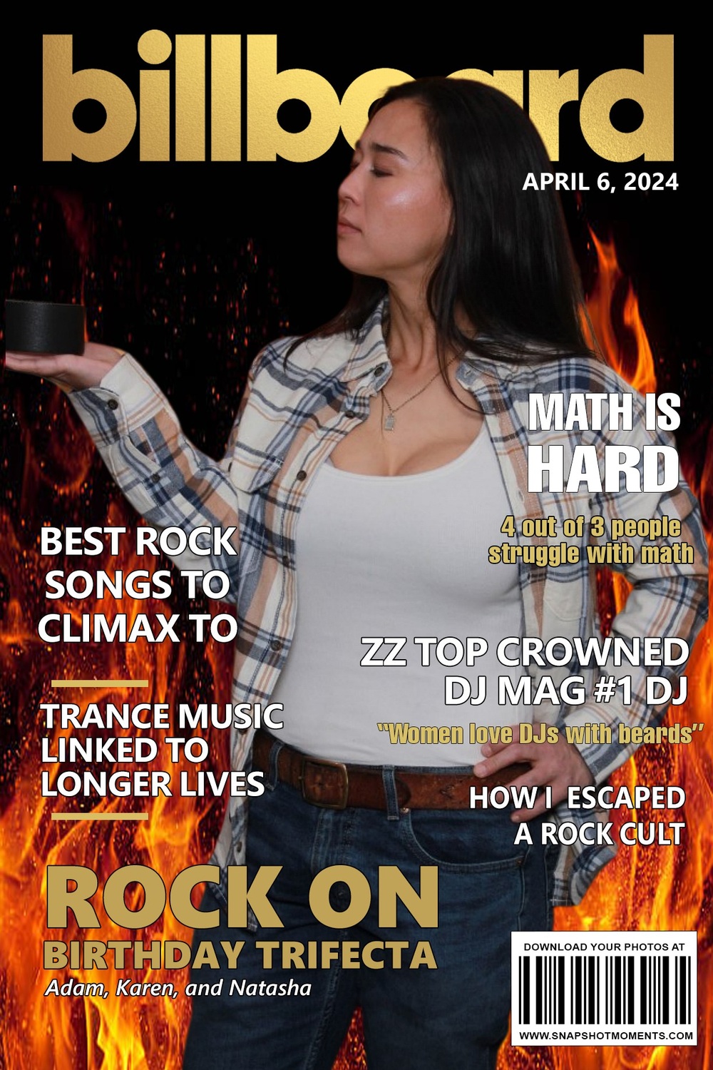 Music-inspired magazine cover from a past celebration