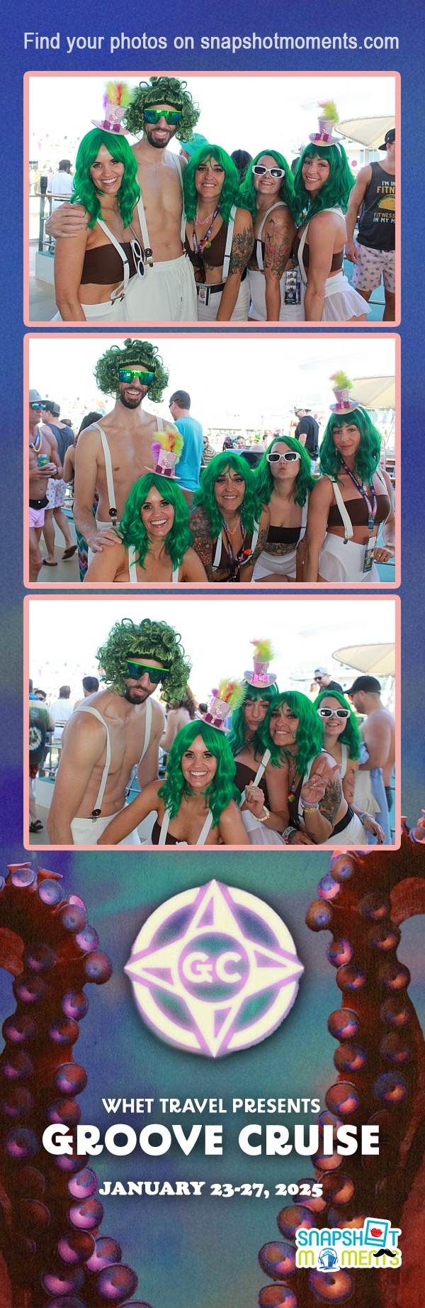 Single cropped Groove Cruise three-photo strip