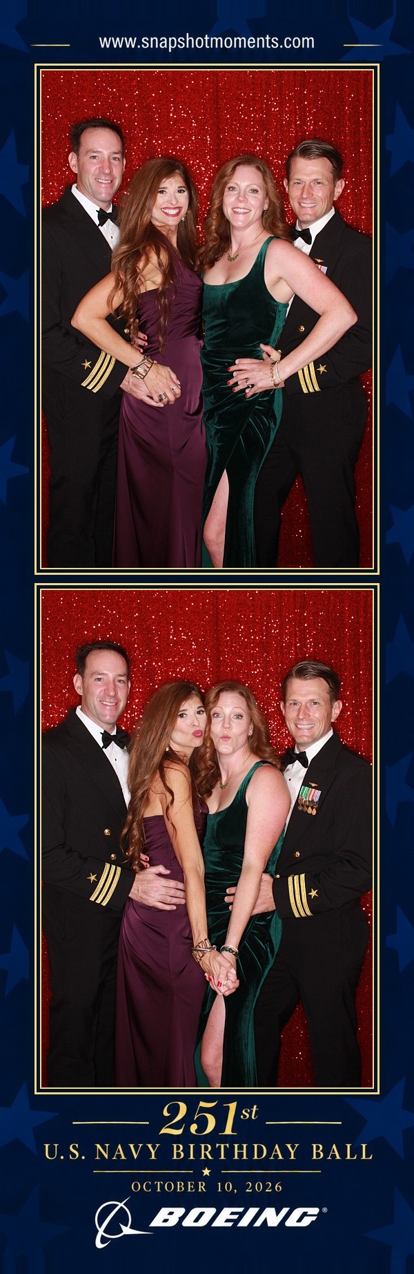 Single cropped Navy Ball Boeing two-photo strip